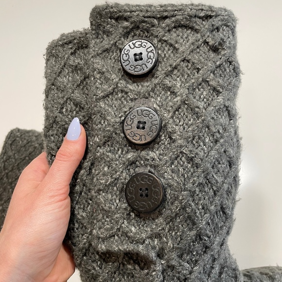 UGG Gray Tall Knit Boots - Picture 5 of 9